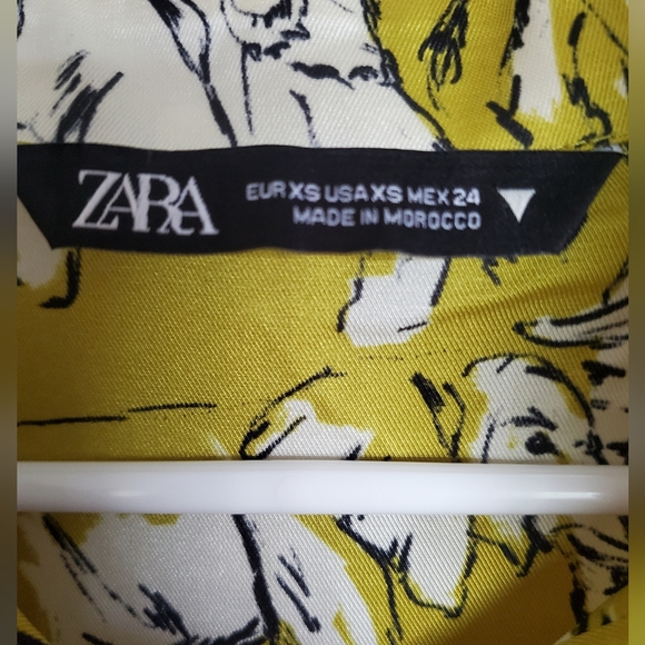 Zara oversized shirt (chartreuse) - Picture 3 of 4